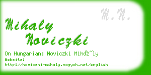 mihaly noviczki business card